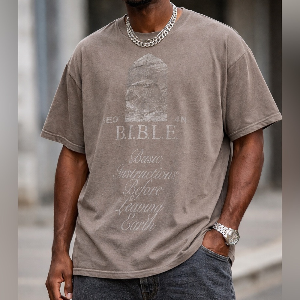 Fivio Foreign Tour 2022 Concert T-Shirt BIBLE Tee Brown‎ Merch men’s size large